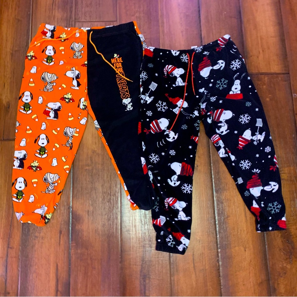Halloween and Winter Snoopy Pajama Pants set, Large